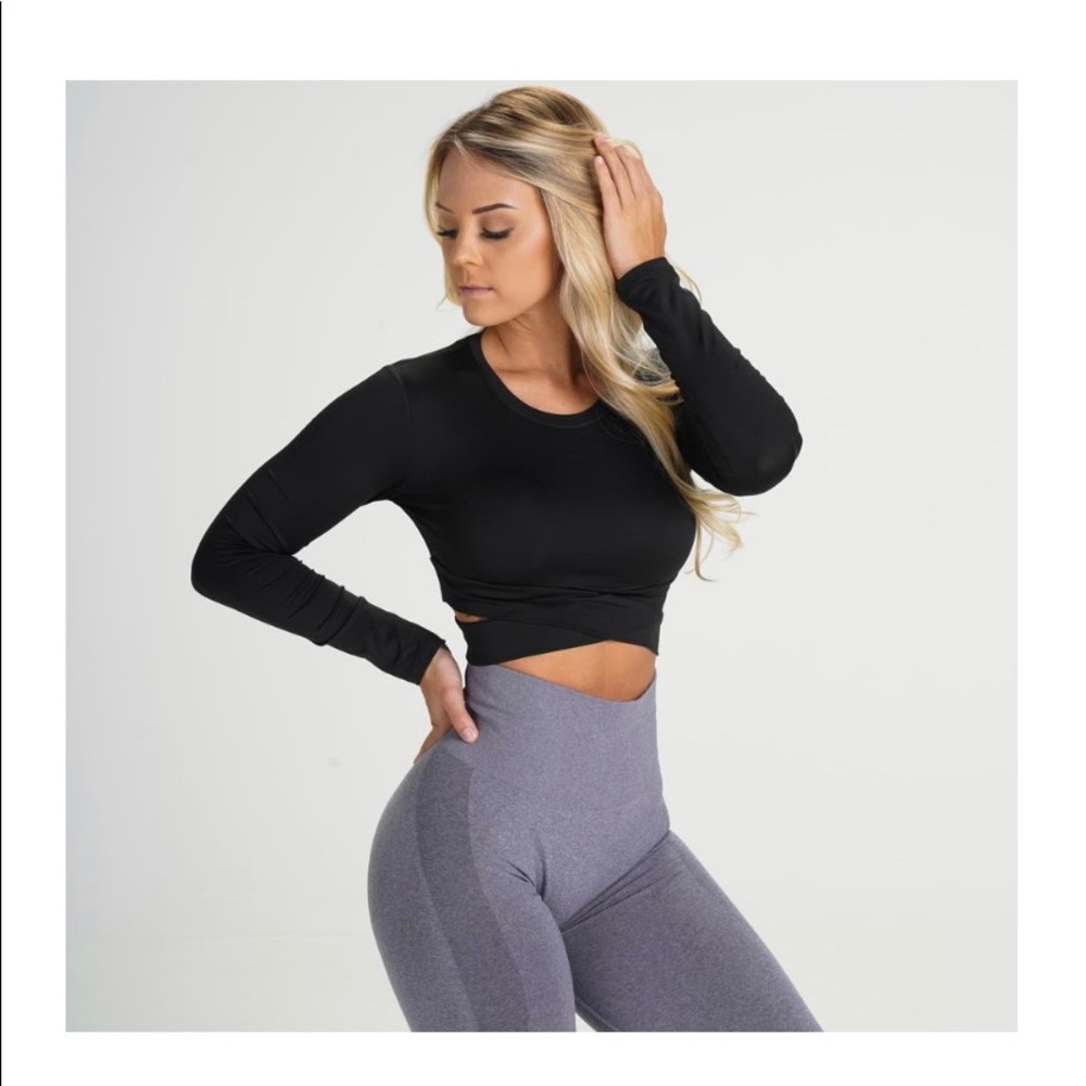 NVGTN Black Crossbody Long Sleeve Size Small